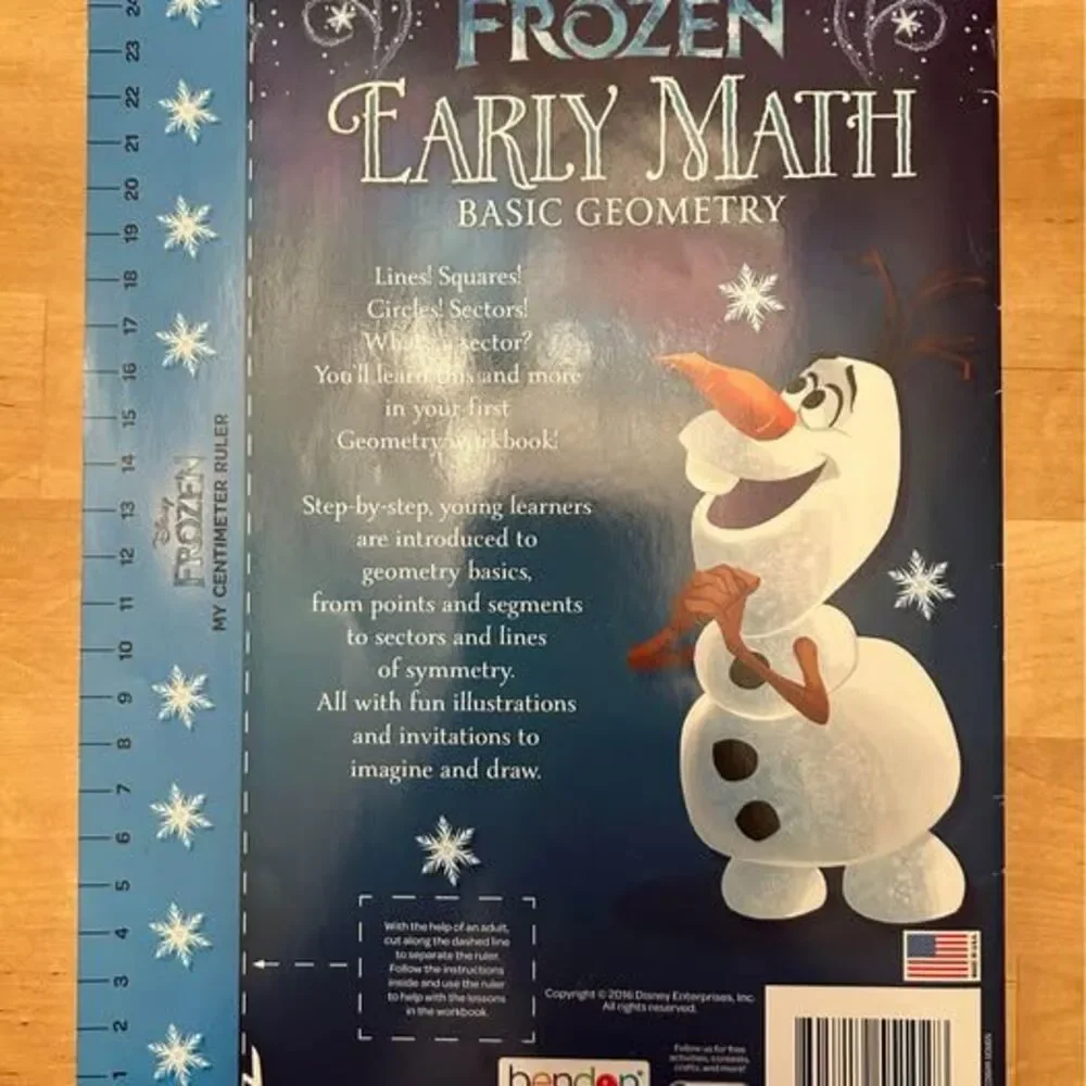 Frozen Early Math Basic Geometry Kids Math Book